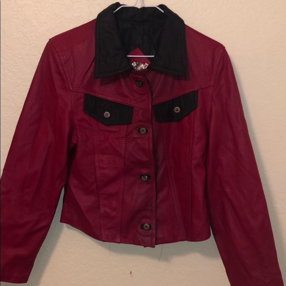 Victoria international authentic leather jacket